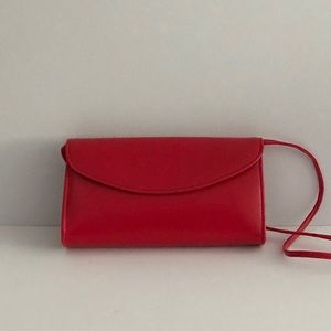 VINTAGE 80s RED clutch with handle